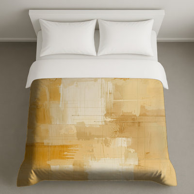 Beige Abstract Brushstrokes Duvet Covers