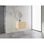Meuble-lavabo mural avec lavabo en céramique et 1 porte à fermeture en douceur, contreplaqué-125514912