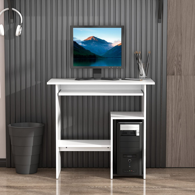 Julijonas 80Cm W Rectangular Computer Desk, White