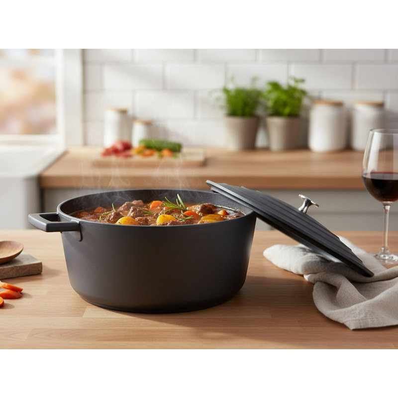 KYEUIN 5L Aluminium Dutch Oven, Black