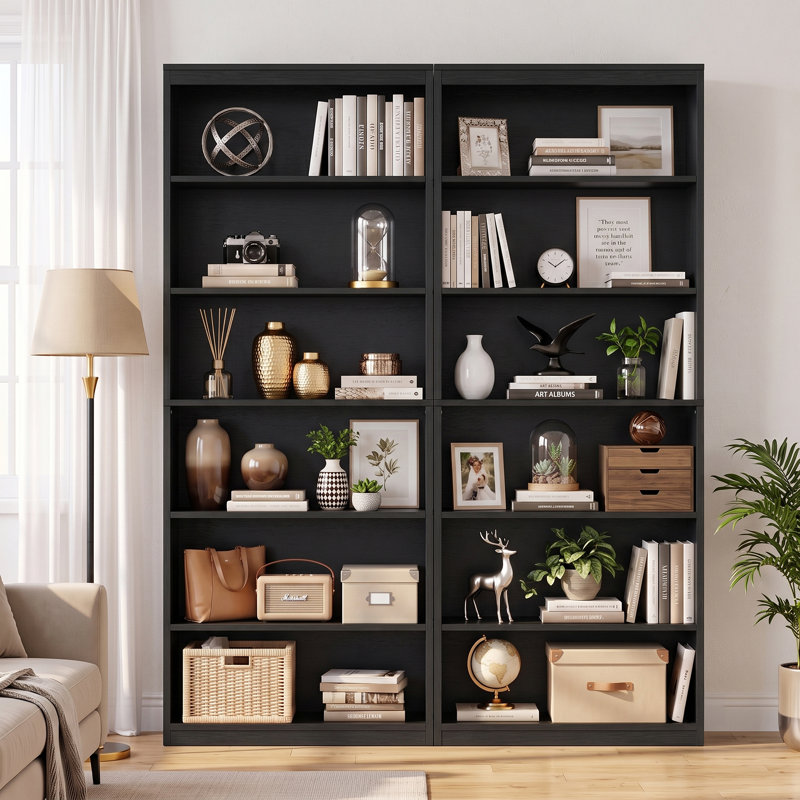 Bibliothèque standard H 70,9 "à 6 niveaux, Black