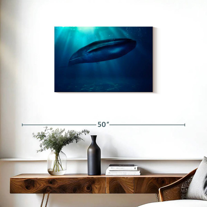 Brampt Blue Whale Underwater, 20'' H x 30'' W