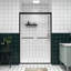 Porte de douche coulissante double à cadre réglable en aluminium de 44 à 48 po avec roulettes silencieuses, installation réversible