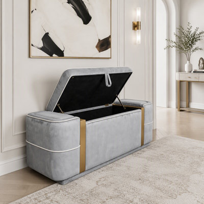 Velvet Upholstered Bench
