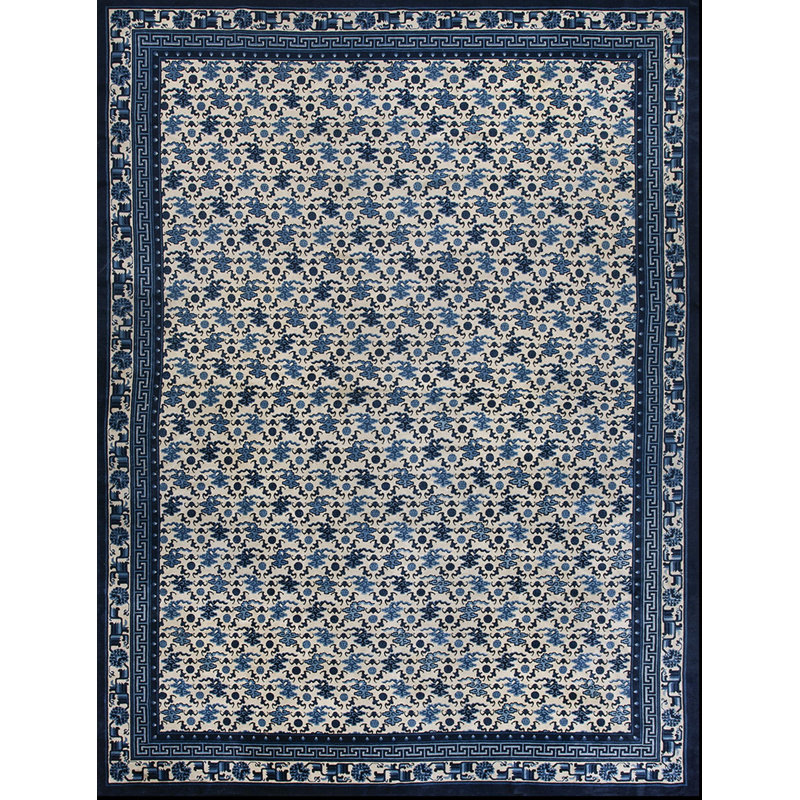 Tapis rectangulaire en laine noué à la main Pékin