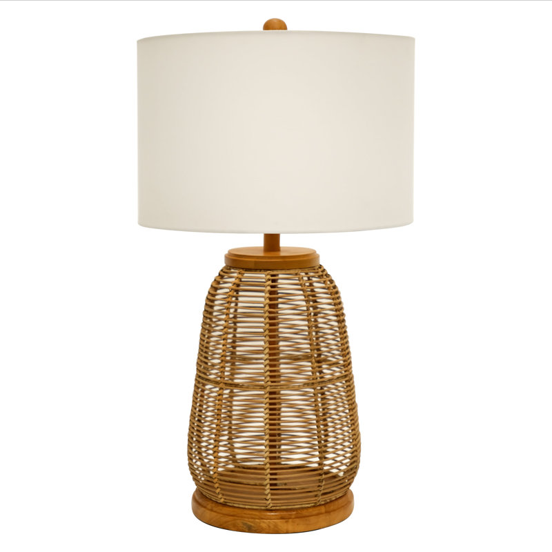 Lampe de table en osier / rotin Isidro