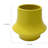 Ziva Modern Decorative Vase with Flared Base, Yellow Ceramic 9 Inch