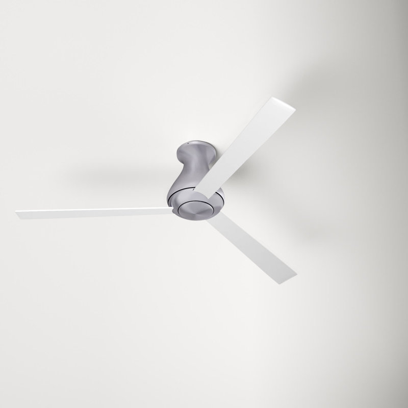Altus 52'' Ceiling Fan, Brushed Aluminum, Wall Control with Remote Handset (2-wire), White