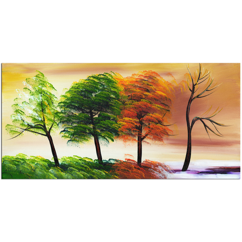 « quatre saisons », impression sur toile tendue