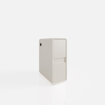Table de chevet 2 tiroirs rembourrée avec station de charge, table de chevet en similicuir avec ports USB-C pour la chambre à coucher
