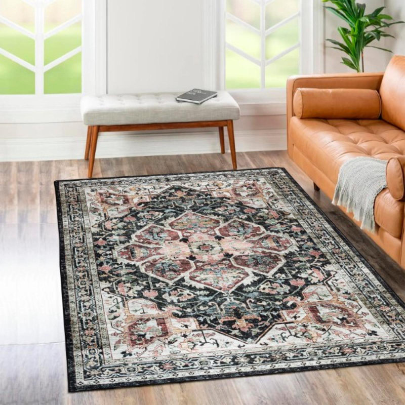 Tapis moderne lavable et antidérapant Brio I, Rectangle 2 pi 5 po x 7 pi