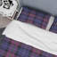Tartan à carreaux rose et mauve - Ensemble de housse de couette abstrait - Microfibre de polyester-795326207