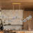 11-light Modern Kitchen Island Lighting Farmhouse Chandelier Linear Chandelier Gold Chandelier Sputnik Chandelier For Dining Room Living Room And Foyer Hall Kitchen