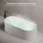 Baignoire de trempage autoportante en acrylique 67 "x 30" avec trop-plein et bonde escamotable pour salle de bain MonBlari-124237061-126089356