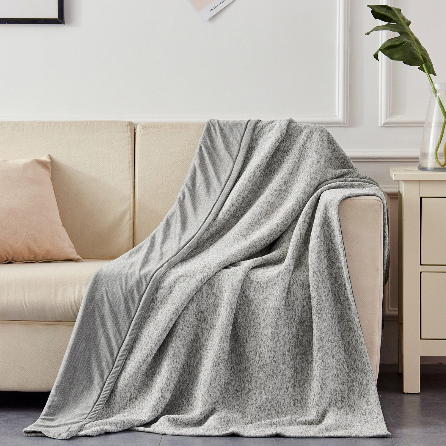 Cooling Blanket for Summer Jml Color: Gray, Size: Twin