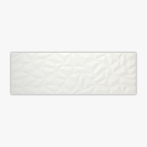 Velvet White Silk Bilbao 3D 16x48 Ceramic Wall Tile