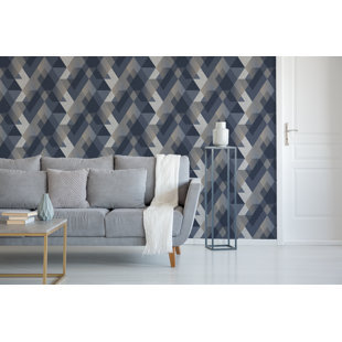 Sublime Navy Decadence Diamond Wallpaper