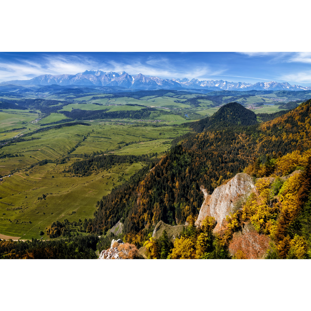 Luftaufnahme vom Pieniny-Gebirge by Ewg3D - Leinwandbilder Kunstdrucke