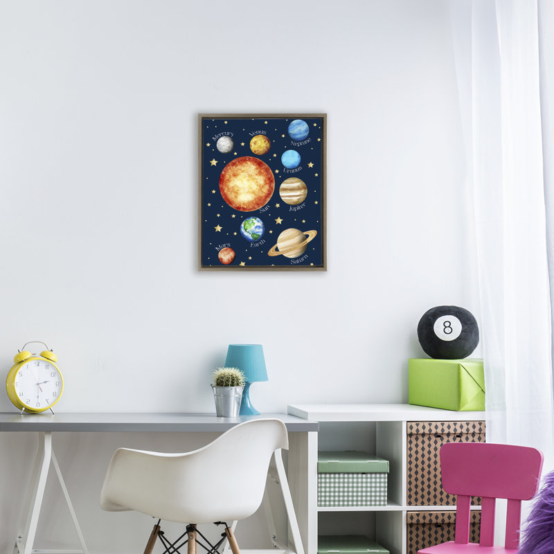 Système éducatif éducatif avec cadre flottant, conception par Christine Simpson Art, H 21 po x l 17 po