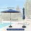 Parasol de table d'extérieur avec bouton poussoir inclinable et manivelle-2039604677-2039604679