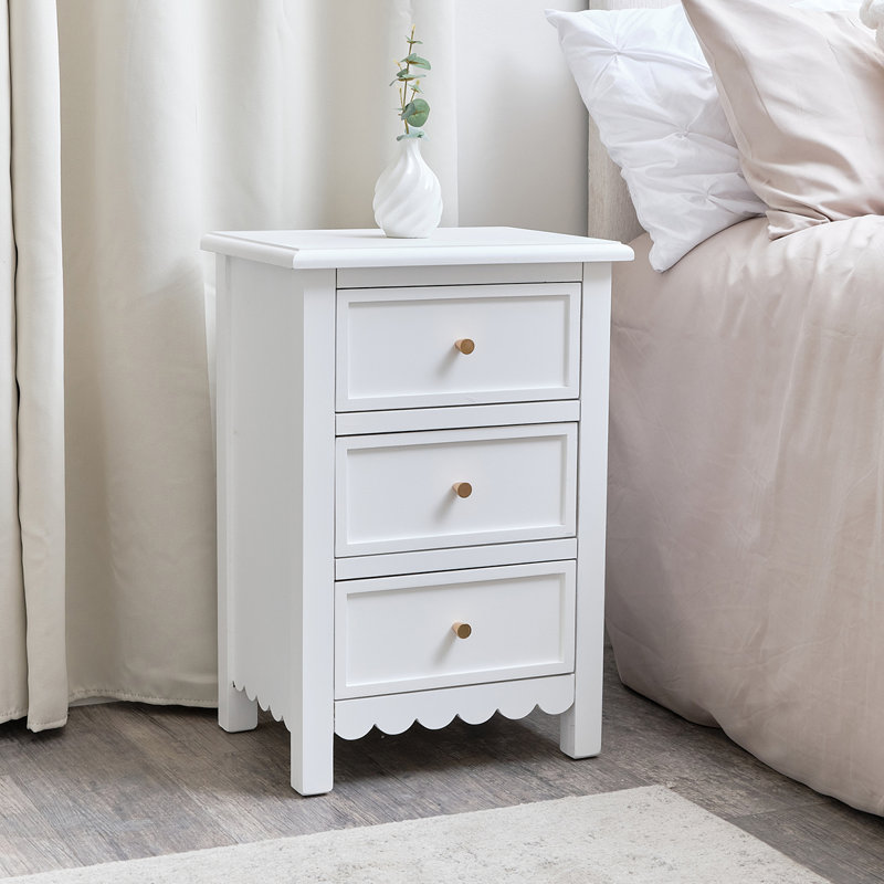 45cm W Bedside Table, White