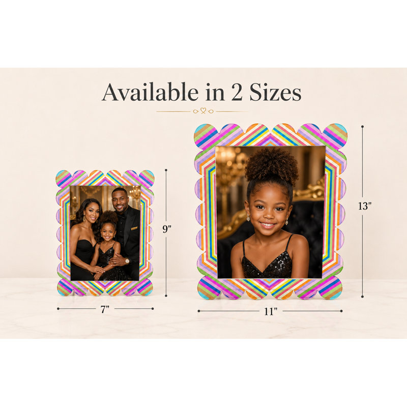 Hex Dylan Scalloped Acrylic Picture Frame, 7" x 9", 11 po x 13 po
