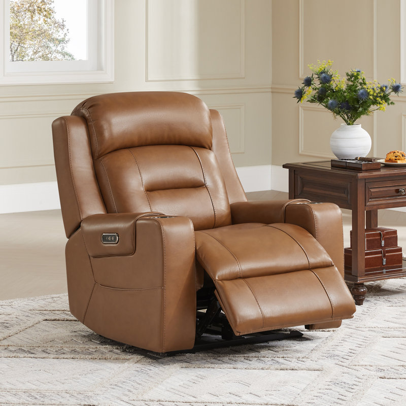 Très grand fauteuil inclinable électrique Olathe, Selle de cuir