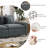 83.9-Inch Modular Sectional In Chenille Fabric-2027211941
