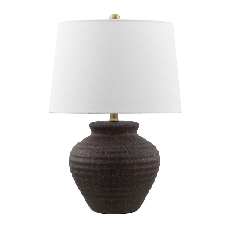 Adstock Ceramic Table Lamp, Dark Brown