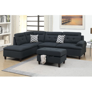  Canapé modulaire réversible d'angle avec repose-pieds