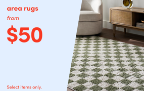 area rugs starting from $50