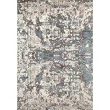 Tapis crème / bleu abstrait Mcconnell