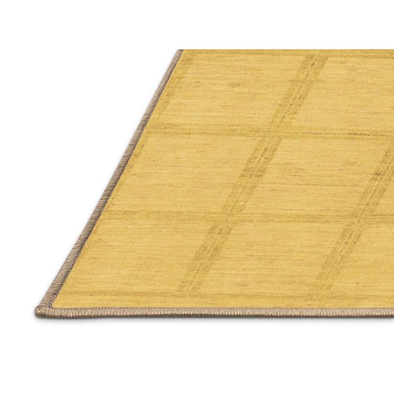 Tapis abstrait 306 brun lavable à la machine, Rectangle 8 pi x 10 pi