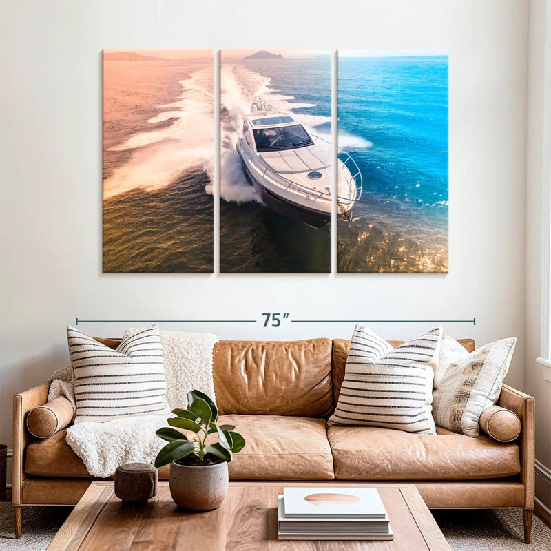 Mehar Speeding Yacht, 42" H x 65" W