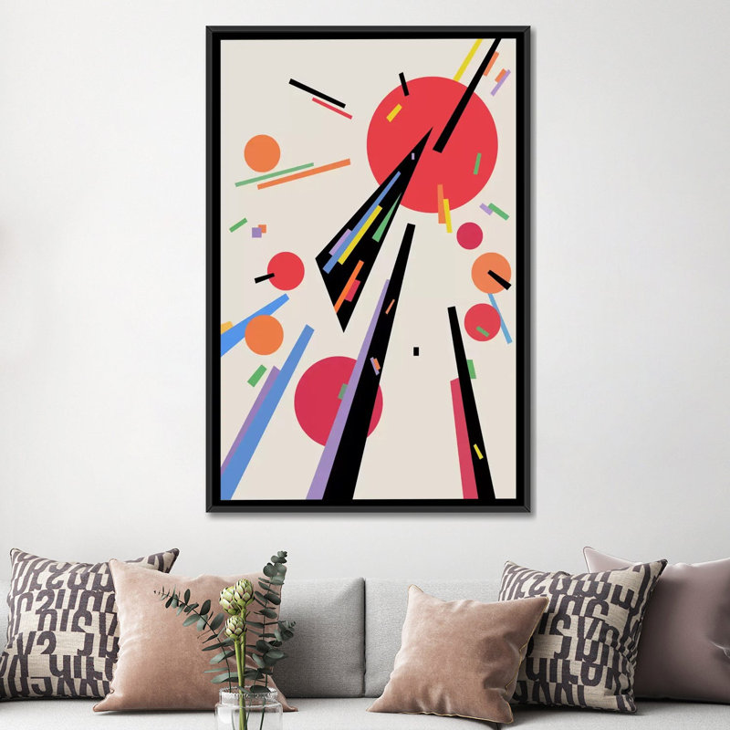 «Attrait», impression sur toile, H 26 po x l 18 po x P 1,5 po, Toile encadrée noire, Pas de tapis