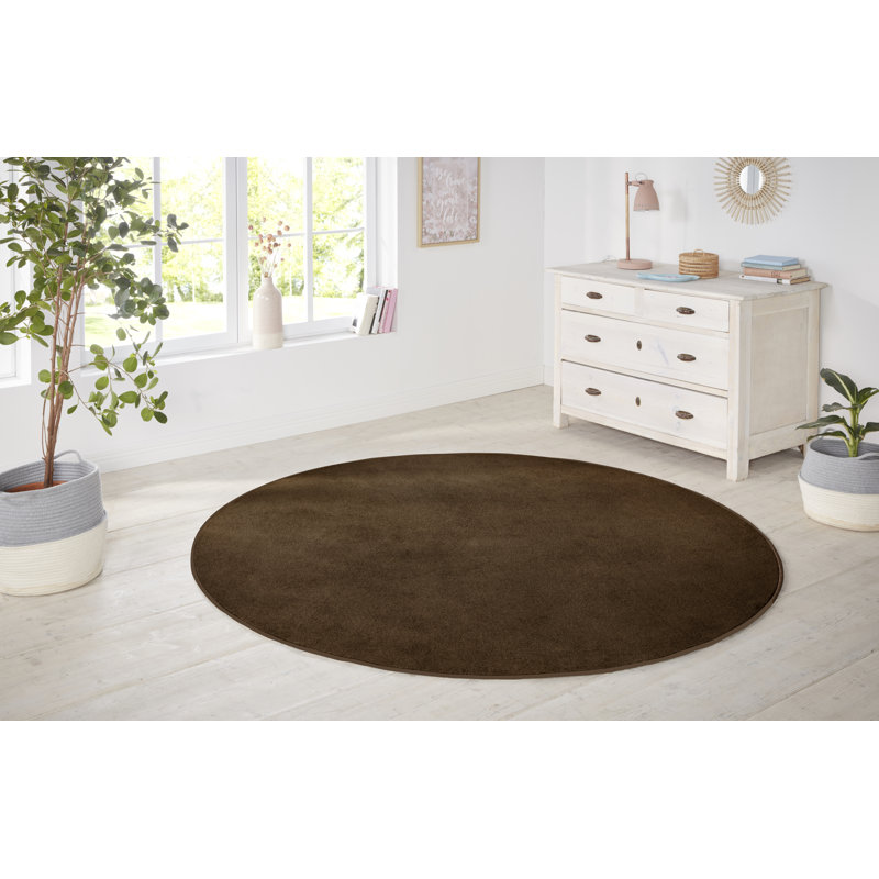 Nasty Tufted Brown Rug, Round 200cm
