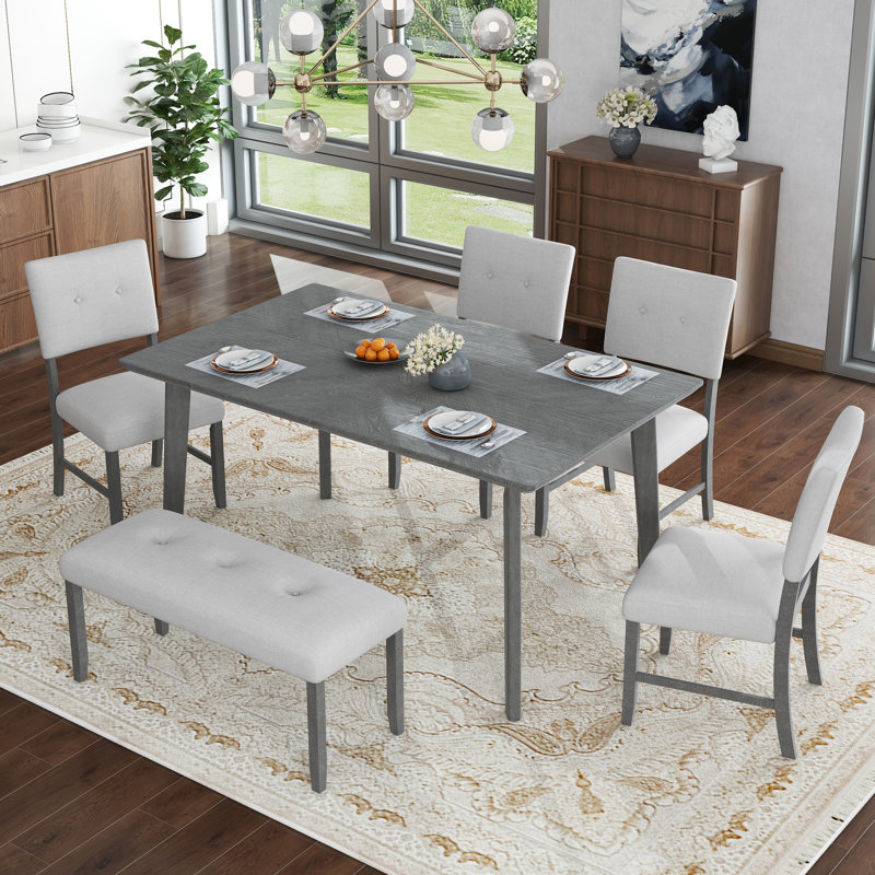 6 - Person Dining Set, Gray