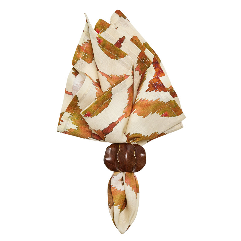 Watercolor Ikat Napkin, Rust
