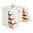 Freitas 55" Solid Wood Single Bathroom Vanity in White with 1.5'' Pure White Quartz Top, Center, Rectangle Sink-256472803-190760855-256472797