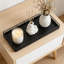 Plateau de meuble-lavabo en bois avec rebords en filet de fer, organisateur de comptoir de salle de bain pour commode, cuisine, café et décoration intérieure-831680493-831680489