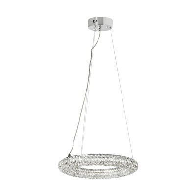 1 - Light Chrome LED Crystal Pendant