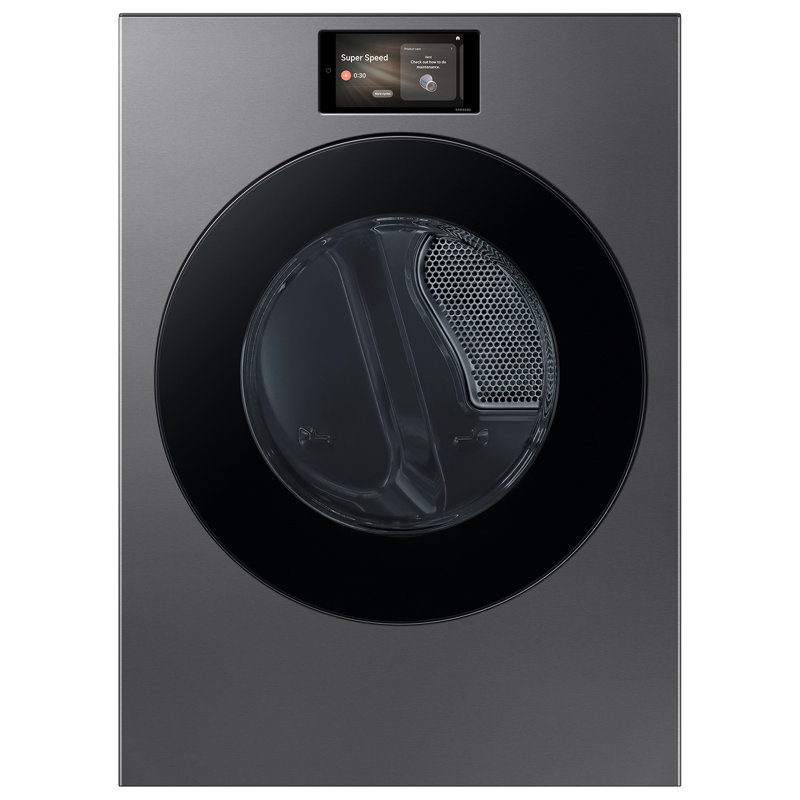 Samsung 7.6 cu. ft. Bespoke AI Ultra Capacity Front Load Electric Dryer with AI Home and AI OptiDry+ in , Dark Steel
