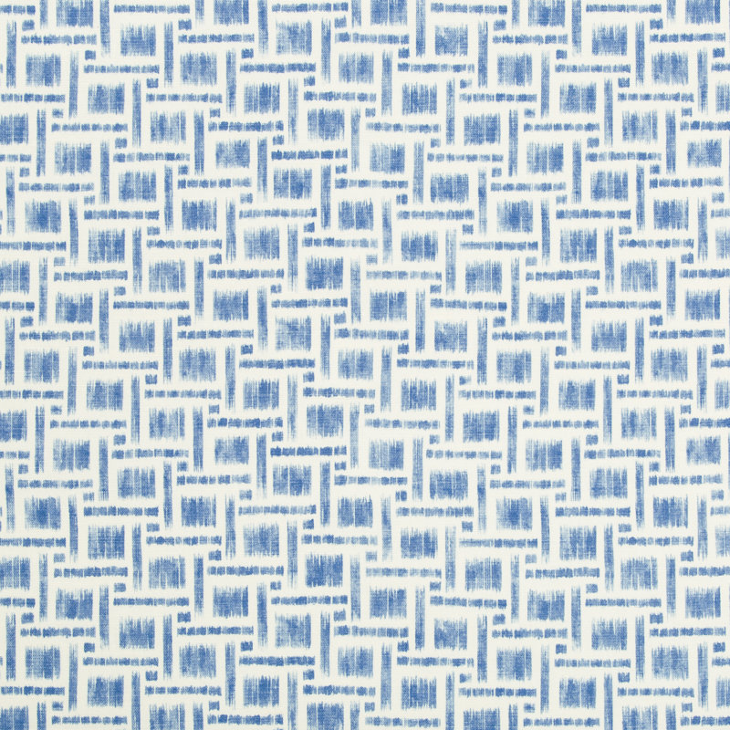 Summer Palace Mira Print Cotton Blend Fabric, Delft
