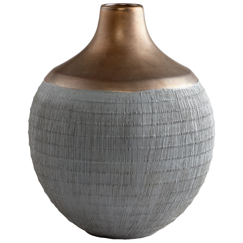 Aaria Ceramic / Porcelain Table Vase, 8.25" H x 6.75" W x 6.75" D