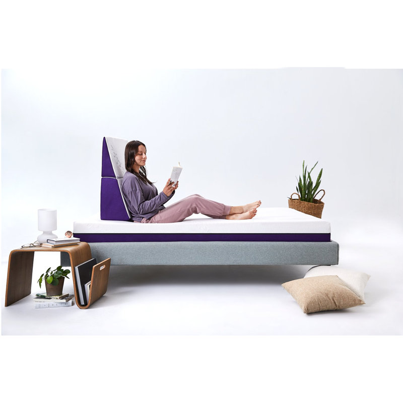 Polysleep Wedge Pillow With Kulkote Cooling Layer - 100% Made In Canada With Antimicrobial Hybrid Foam - For Sleep Apnea, Acid Reflux, Snoring