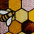 8.25"H Honeycomb Bees Tiffany-Style Window Panel