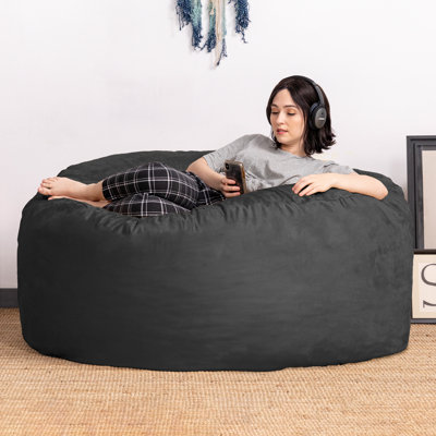 Saxx 5 Foot Large Bean Bag Chair w/ Removable Cover