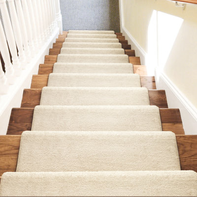 Scarlettrose Plush Bullnose Non-Slip Indoor Stair Tread（Set of 16）
