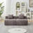Compression Sectionals, Grey Chenille Modular Modern Sofa for Home