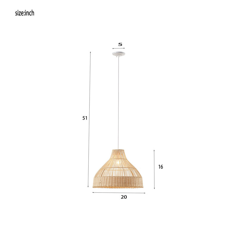 Lustre rétro en bambou